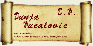 Dunja Mučalović vizit kartica